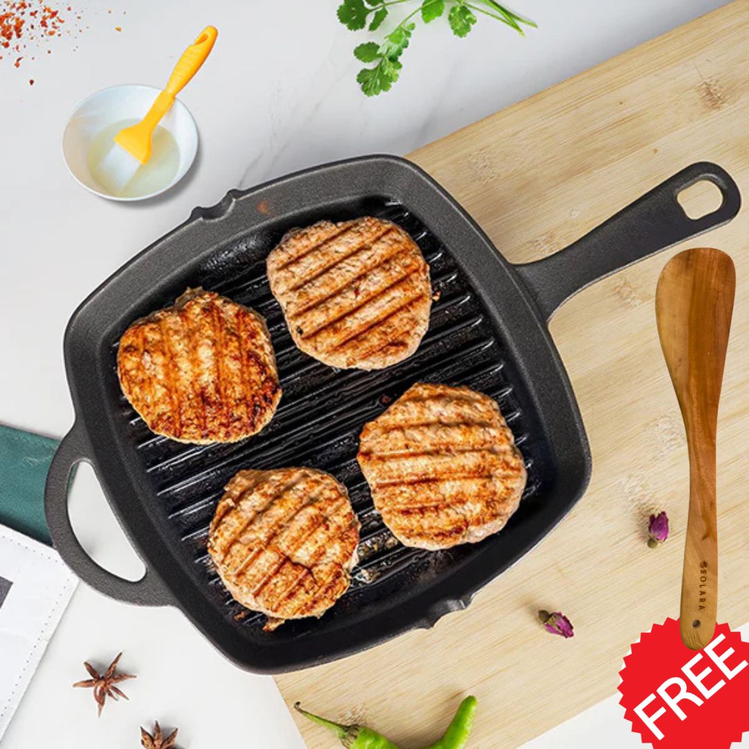 Crownstone Cast Iron Grill Pan - 10'' Inch (24cm)