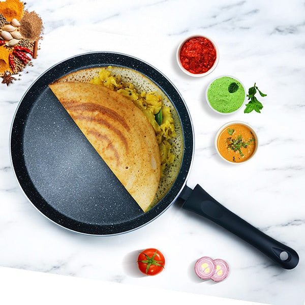 Granite Dosa Tawa Non Stick Pan 28cm - Black