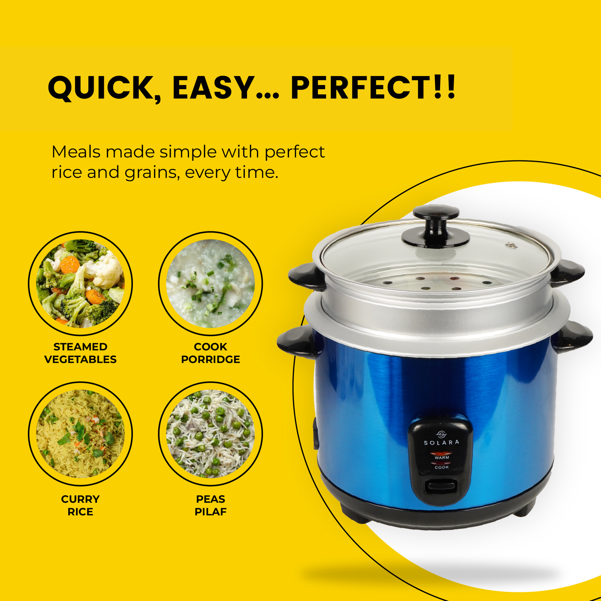 Buy Electric Rice Cooker 1 Litre Online at Price In India - Solara Home